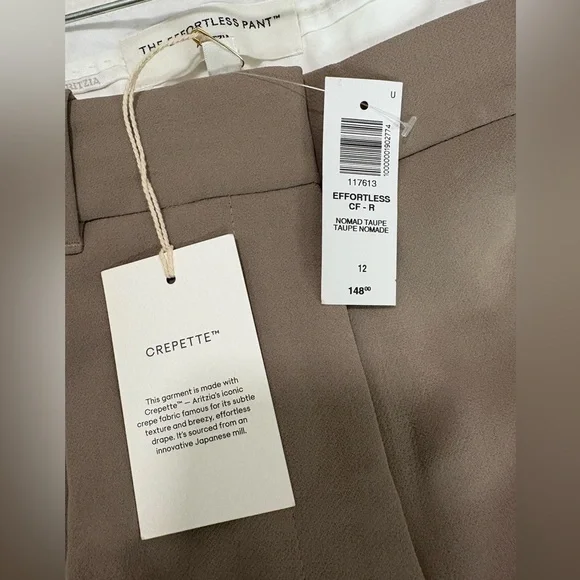 NWT Aritzia The Effortless Pant -High-Wasted,Wide-Leg Japanese Crepe Trousers - Picture 15 of 16